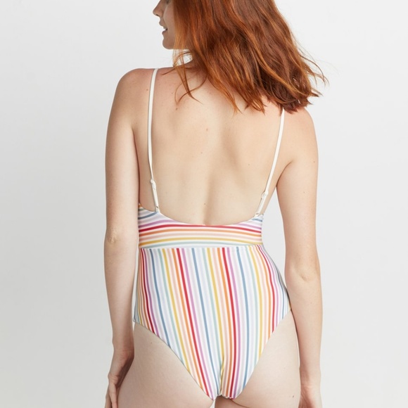 Marine Layer Amalfi Tie Front One-Piece Swimsuit - Picture 3 of 4